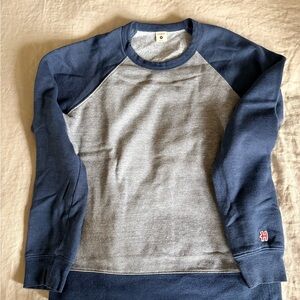 HOMAGE Blue and Gray Crewneck Sweater